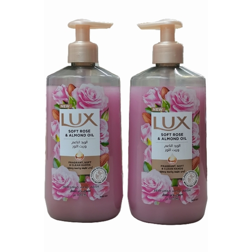 2-PIECE 500ML LUX SOFT ROSE AND ALMOND OIL LIQUID HAND SOAP - BO150 - 2-PIECE 500ML LUX SOFT ROSE AND ALMOND OIL LIQUID HAND SOAP