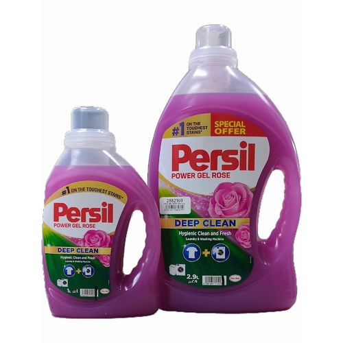 2-PIECE PERSIL POWER GEL ROSE 2.9L+1L - BO155 - For deep clean-laundry & washing machine.