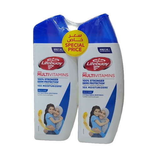 2-PIECE 300ML LIFEBUOY MILD CARE-ANTIBACTERIAL BODYWASH - BO158 - LIFEBUOY WITH MULTIVITAMINS-MILD CARE