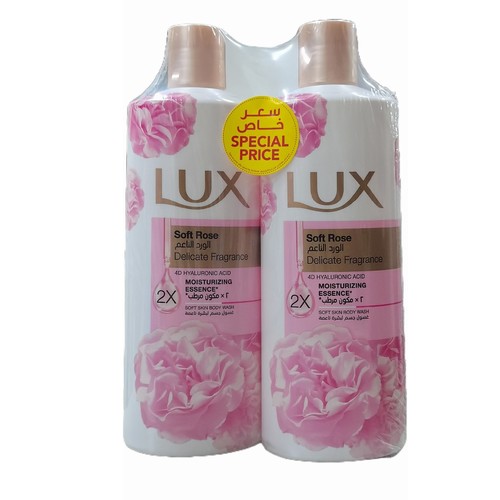 2-PIECE 500ML LUX SOFT ROSE BODY WASH - BO160 - LUX SOFT ROSE BODY WASH 500mlx2pcs