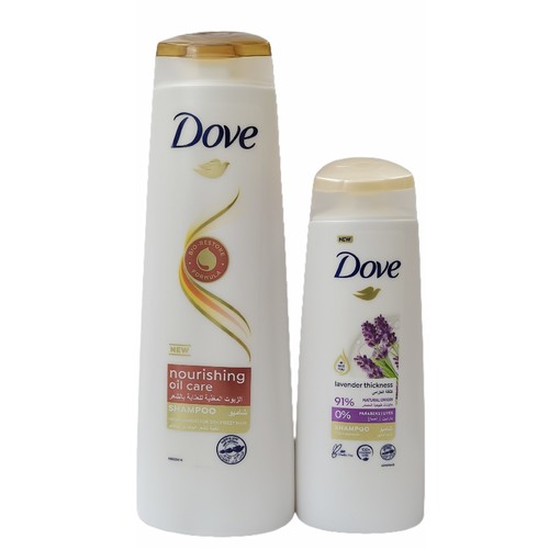 2-PIECE DOVE SHAMPOO-1PC 180ML LAVANDER THICKNESS + 400ML NOURISHING OIL CARE - BO184 - DOVE SHAMPOO-1PC 180ML LAVANDER THICKNESS + 400ML NOURISHING OIL CARE