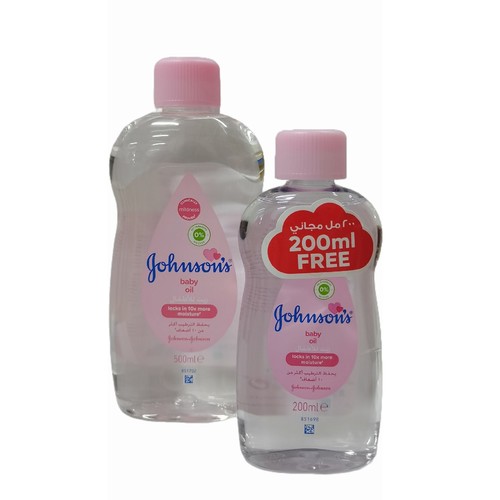 500ML JOHNSON'S BABY OIL + 200ML FREE - BO196 - JOHNSON'S BABY OIL-CLINICALLY MILDNESS PROVEN