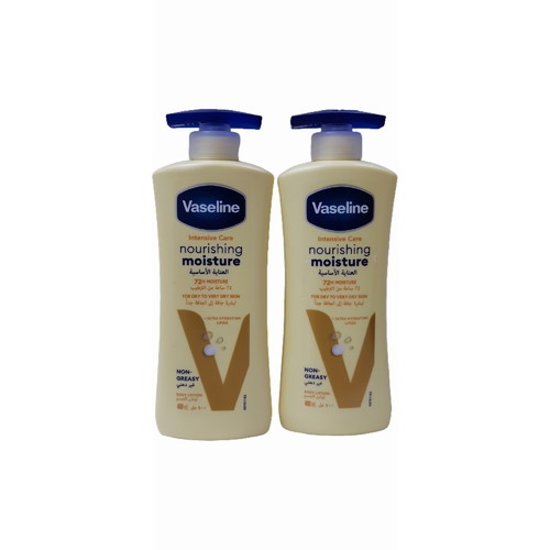 2-PIECE 400ML VASELINE NOURISHING MOISTURE BODY LOTION - BO198 - VASELINE INTENSIVE CARE NOURISHING MOISTURE BODY LOTION