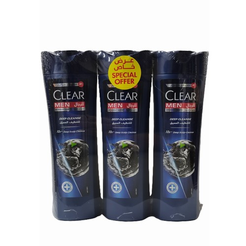 3-PIECE 400ML CLEAR MEN SHAMPOO - BO210 - Deep cleanse
