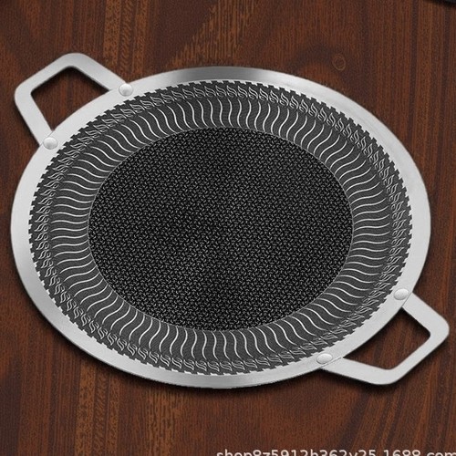 STAINLESS STEEL FRYING PAN / F336 - Size : 37.5cm(not included the handle)