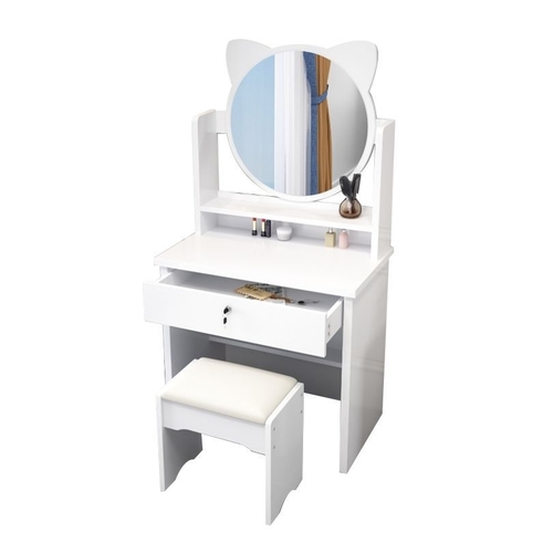 DRESSING TABLE / 48X32X120 WHITE U494 - DRESSING TABLE : 48X32X120   CHAIR: 32.5X20X34