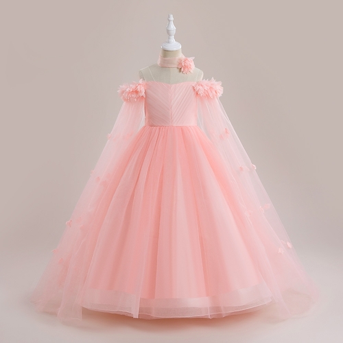 GIRL'S ELEGANT DRESS / BABY PINK U359 - Flower girl dress Baby pink For 8 yrs. Old