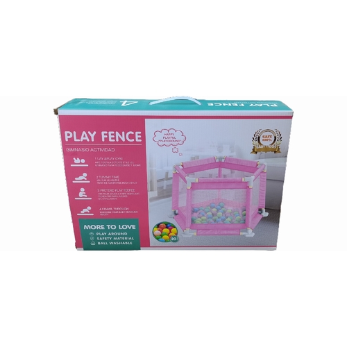 GRAY PLAY FENCE WITH 20PCS BALL  VS2383 - FENCE WITH 20PCS BALL FOR BABY 0M+ Gray HEIGHT 45 CM WIDTH 70 CM