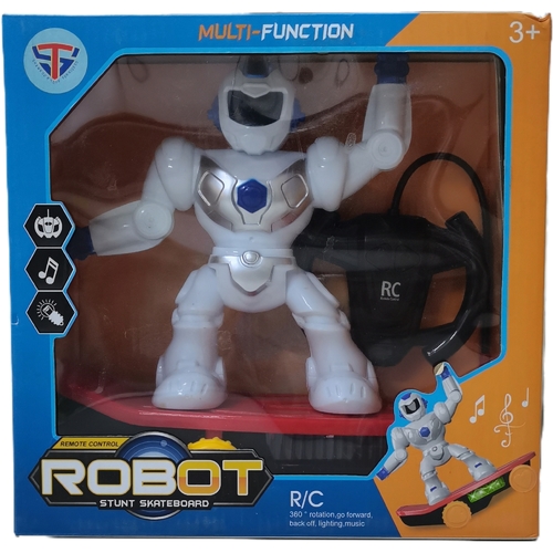REMOTE CONTROL ROBOT STUNT SKATEBOARD VS1475 - 360° ROTATION-MUSIC AND LIGHT AGES:3+