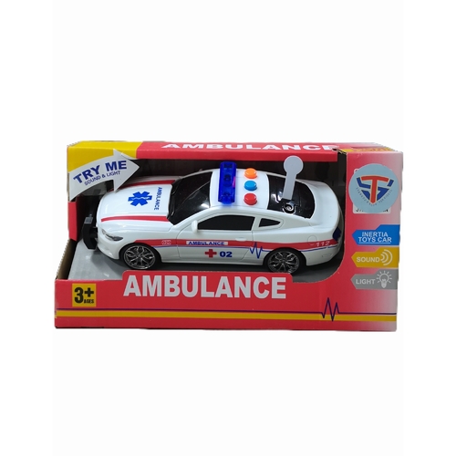 AMBULANCE INERTIA TOYS CAR VS2373 - Sounds-light Ages:3+