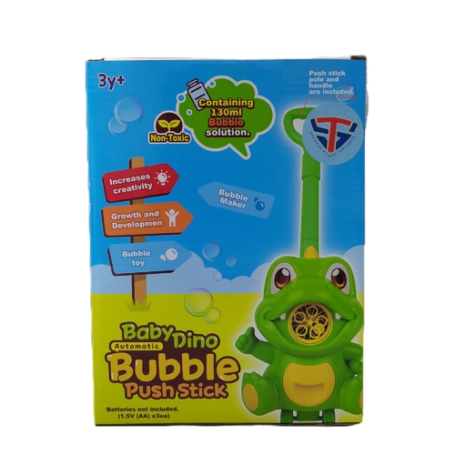 BABY DINO AUTOMATIC BUBBLE PUSH STICK VS1455 - Bubble machine  ages:3+