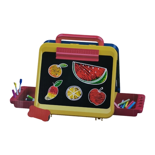 DOUBLE-SIDED DRAWING BOARD YM-65 - 2IN1 BLACKBOARD & WHITEBOARD Ages:3+
