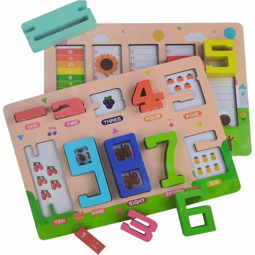 NUMBER BLOCKS VWY492 - Develop the ability of independence, openness and and innovation.  Material:wood Applicable age 3+