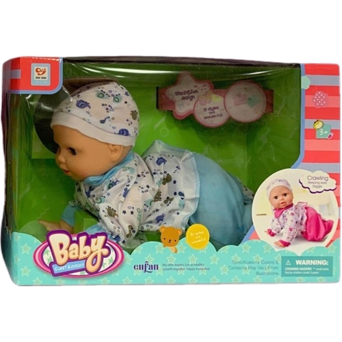 BABY CRAWLING SLEEPING EYES AND SOUND GIGGLE VS1345 - Age:3+