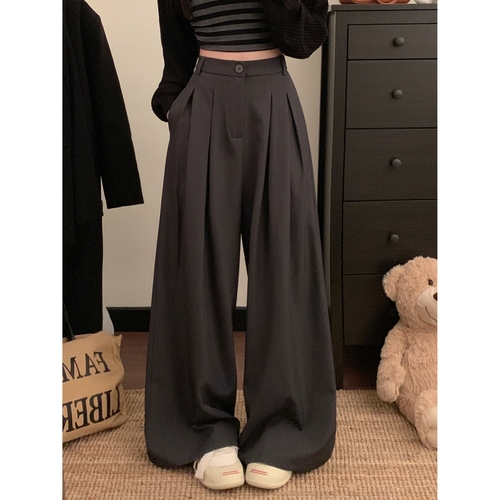 WOMEN'S WIDE LEG PANTS - S716 - Color:black