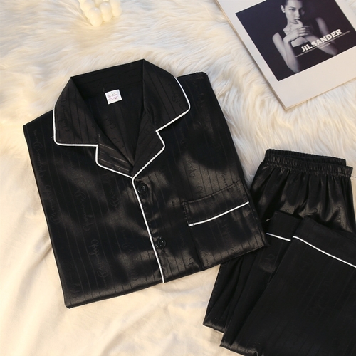 PAJAMA SET / BLACK U142 - Color: black