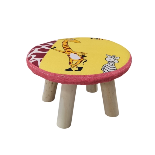 WOODEN STOOL-ROUND / GIRAFFE U260 - Wooden chair 27x18cm