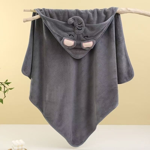 BABY BLANKET 105*105CM / ELEPHANT S491/U485 - COLOR GRAY SIZE 105X105CM