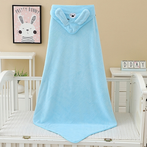 BABY BLANKET 105*105CM - BLUE PUPPY U485 - 105x105cm