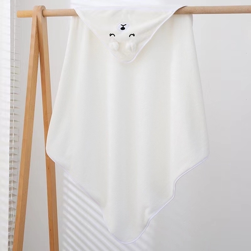 BABY BLANKET 80*80CM - WHITE BEAR WITH EYES CLOSED U485 - 80*80cm