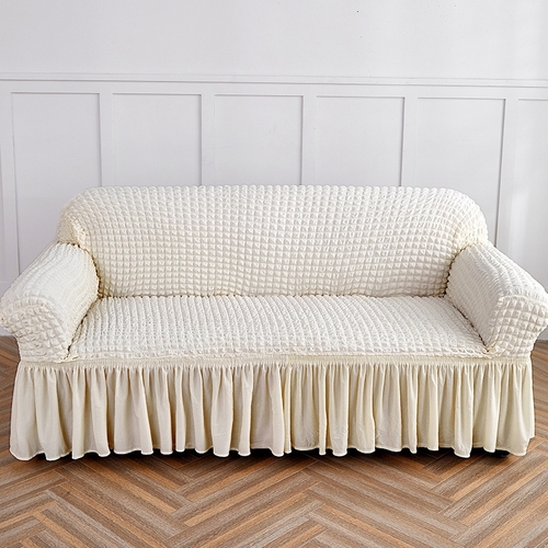ELASTIC SOFA COVER DOUBLE SEATER 145-185CM SKIRT STYLE - S790/S763 - ELASTIC SOFA COVER DOUBLE SEATER 145-185CM SKIRT STYLE