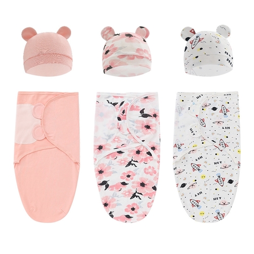 6-PIECE NEWBORN BABY SWADDLE AND SLEEP SACK SET / U454B - SLEEPWEAR FOR NEWBORN BABY Age:0-3months