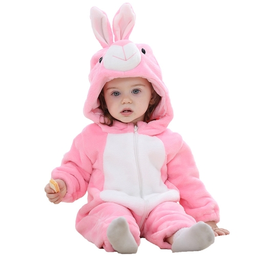 BABY JUMPSUIT / PINK BUNNY U453 - BABY JUMPSUIT - PINK BUNNY