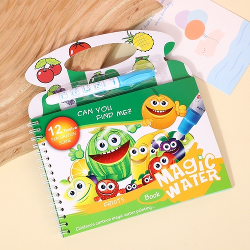 MAGIC WATER BOOK / FRUITS U445 - Children's cartoon magic water painting