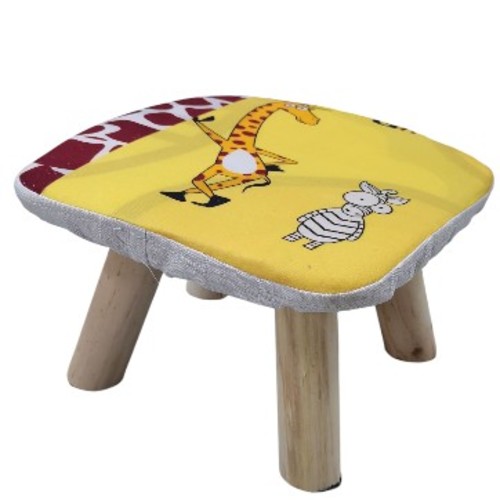 WOODEN STOOL - SQUARE / GIRAFFE U260 - 26x18cm