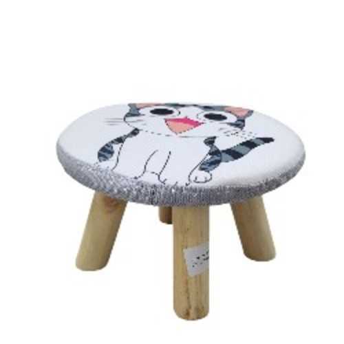 WOODEN STOOL - ROUND / CAT U260 - 27x18cm