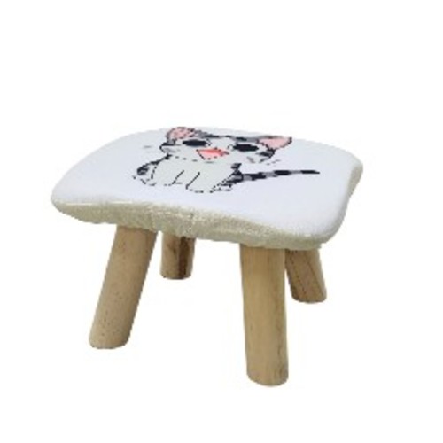 WOODEN STOOL - SQUARE / CAT U260 - 26x18cm
