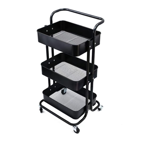 3-LAYER MOVABLE METAL STORAGE RACK 41*36*84CM J01B - 3-LAYER MOVABLE METAL STORAGE RACK 41*36*84CM