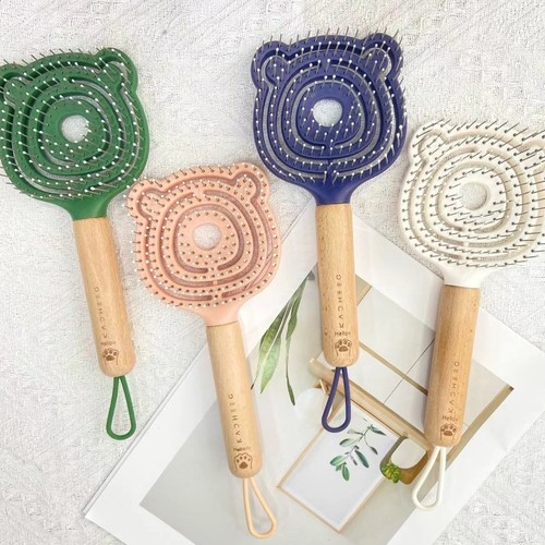 1-PIECE AIR CUSHION COMB / S11 - AIR CUSHION COMB - WOOD HANDLE