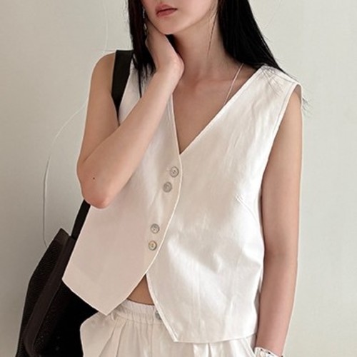 WOMEN'S WHITE VEST - U08 - Free size