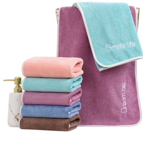 1-PIECE CORAL VELVET TOWEL 75*35cm / U192B - Cotton towel