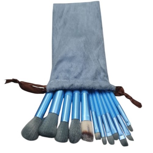 12-PIECE MAKEUP BRUSH SET + BRUSH BAG U128 - 12-PIECE MAKEUP BRUSH SET + BRUSH BAG