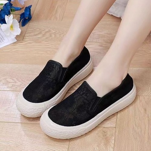 ETHNIC STYLE CLOTH SHOES / BLACK S100/S61 - Color: LACE-UP- BLACK Size: 36, 37, 38, 39, 40