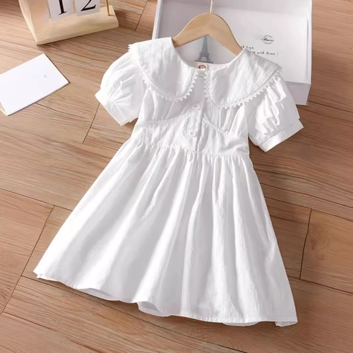 GIRL'S PRINCESS DRESS-WHITE / S822C - Color: white