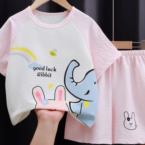 TWO PIECE T-SHIRT AND SHORT / RIBBIT S805E - COLOR: PINK