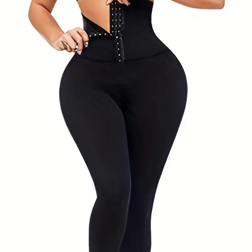 WAIST TRAINER COMPRESSION LEGGINGS / BLACK S796