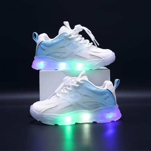 BOY'S LED LIGHT SHOES / BLUE K77 - Color: