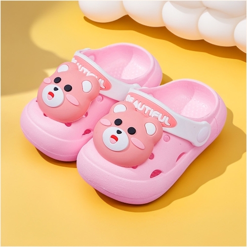 CHILDREN'S 3D ANIMAL CLOGS - PINK BEAR K76 - CHILDREN'S 3D ANIMAL CLOGS - PINK BEAR