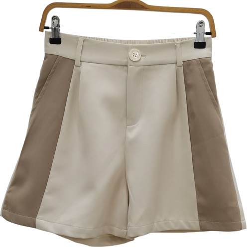 HIGH WAIST SHORT D0127 - Two-tone high waist short Best fit : medium until large