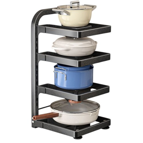 4-LAYER METAL KITCHEN POT STORAGE RACK 24x27.5x55CM / U122 - 4-LAYER METAL KITCHEN POT STORAGE RACK 24x27.5x55CM