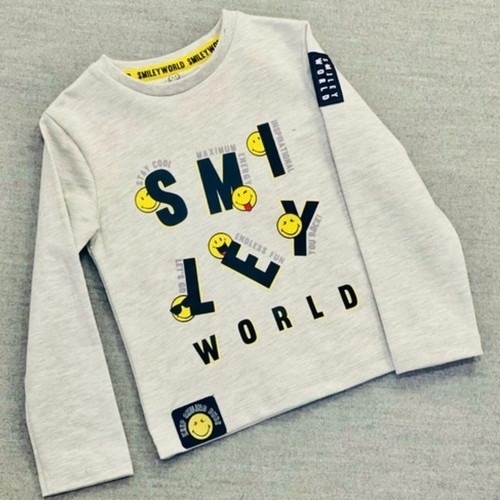KID'S SWEATSHIRT  LL-TB-08 - Color: gray Print: smiley