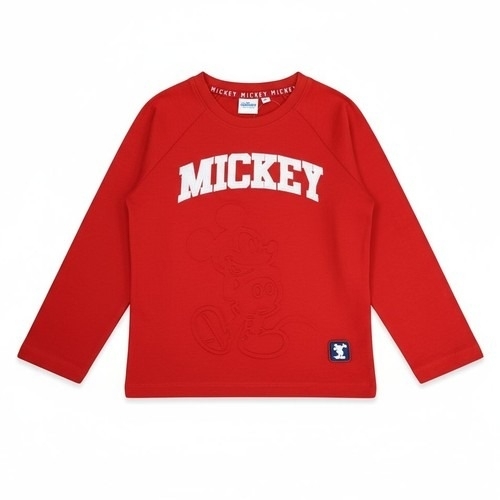 MICKEY SWEATSHIRT WITH EMBOSSED DESIGN - AW21LLMM2 - Design/print: Mikey mouse Color: red Cotton material