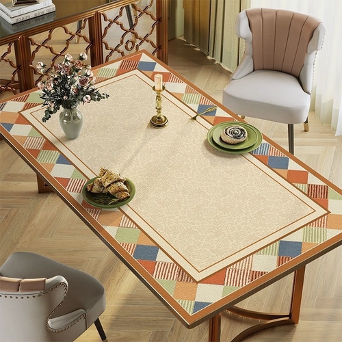 RECTANGULAR DINING PLACEMAT WATERPROOF HEAT INSULATION PVC MATERIAL 120*80CM F333-4 - Geometric design