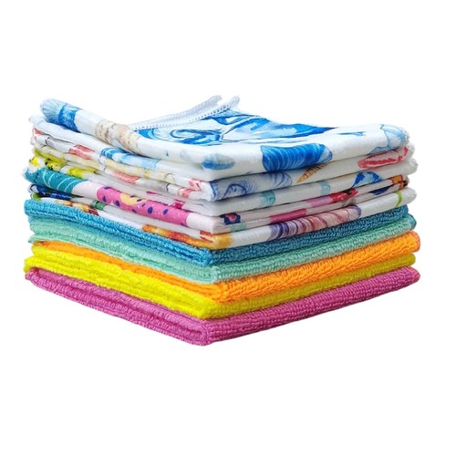 10-PIECE CLEANING CLOTH - U164 - Size:30x30cm Color/print: mix