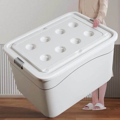 MOVABLE STORAGE BOX 68x51x41CM - EXTRA LARGE U229 - Actual size with wheels and cover: 68x51x41CM