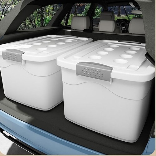 MOVABLE STORAGE BOX 77x57x45CM - JUMBO U229 - Actual size with wheels and cover: 77x57x45CM